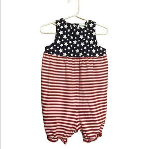 Starting Out Stars & Strips Patriotic 24 Month Girls Baby One Piece.
